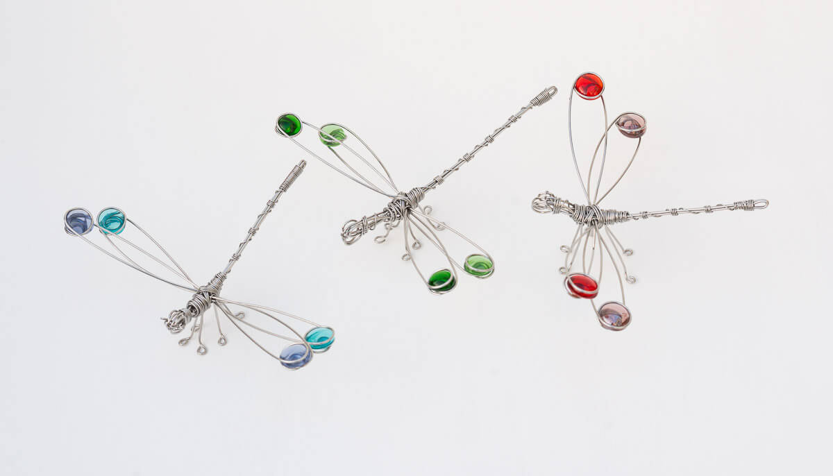 Dragonfly wire decoration