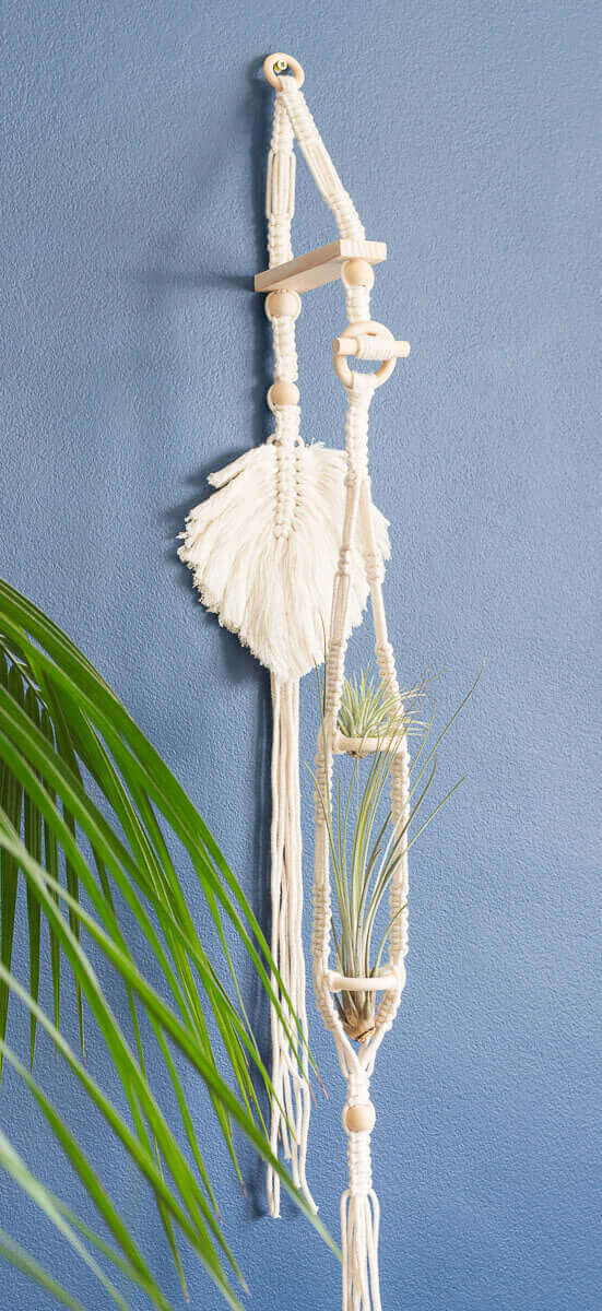 Macrame 2 Tier Air Plant Hanger Natural