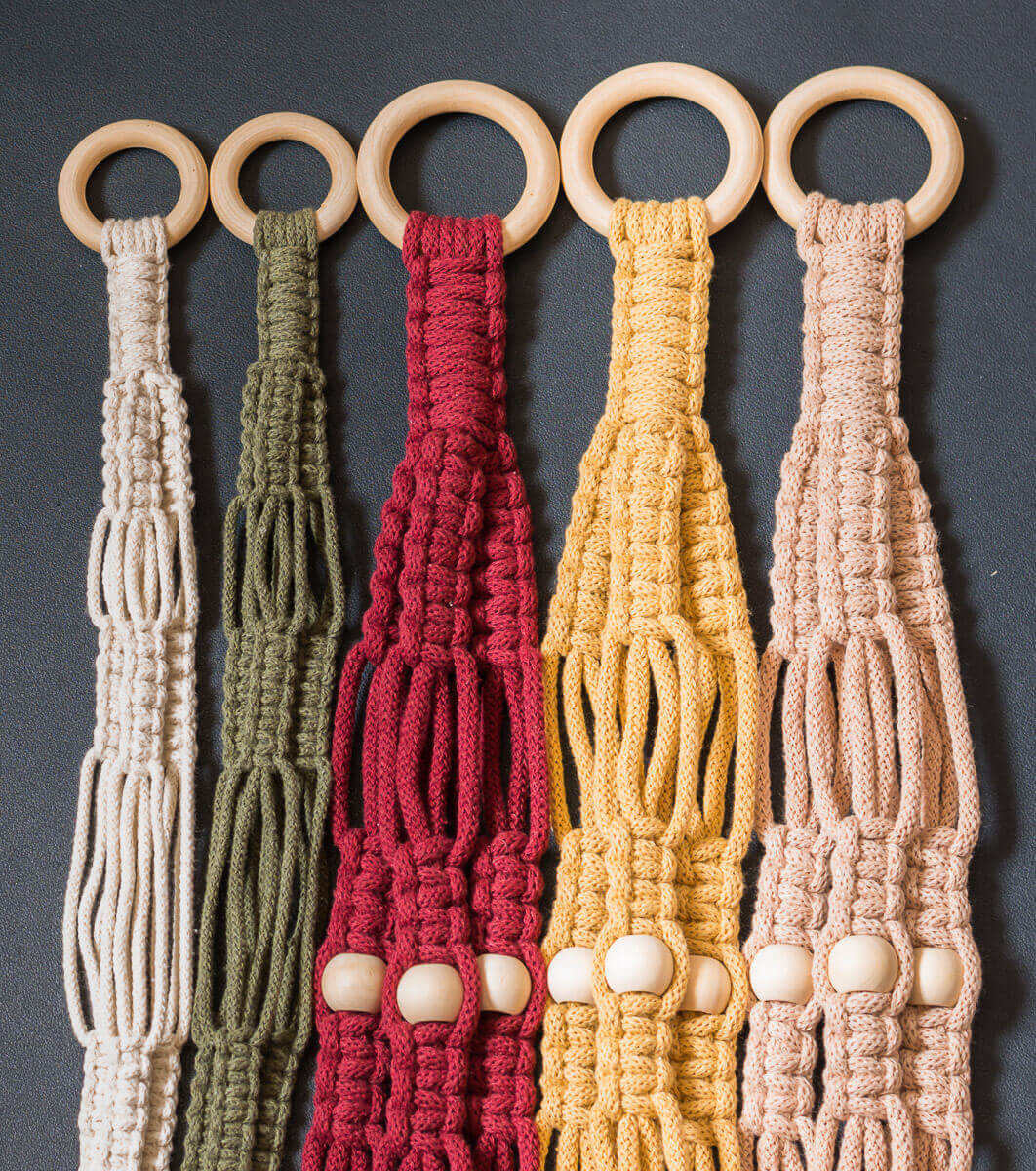 Macrame Plant Hangers Colour examples