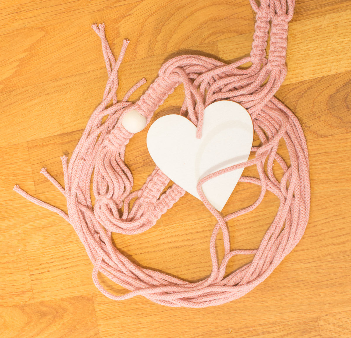 Macrame - Small Plant Hanger with heart