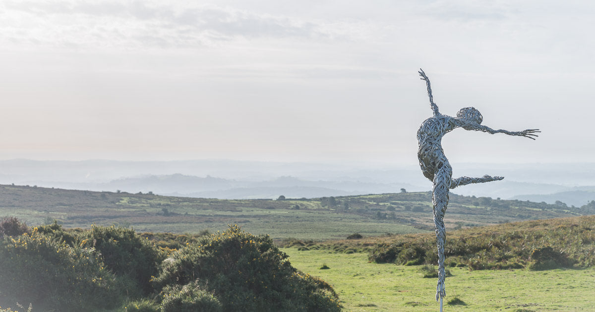 Metal garden sculpture Ballerina