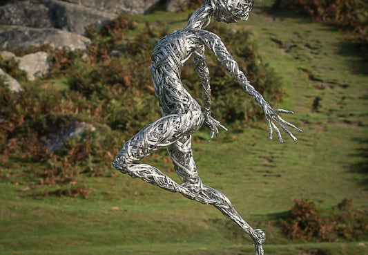 Garden sculpture metal on Dartmoor