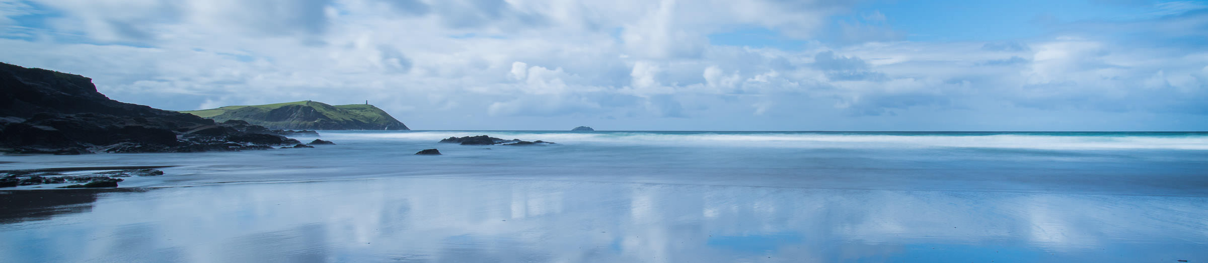 Canvas Prints Wide Angle Polzeath Reflections